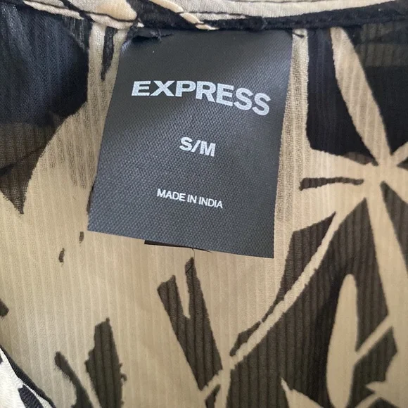 Express Black & Cream Bathing Suit Coverup - Picture 3 of 9